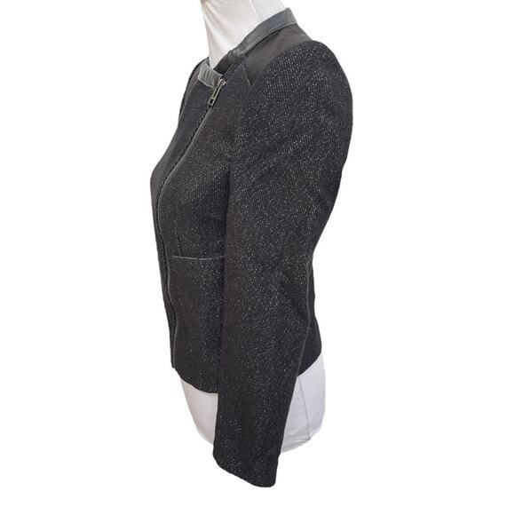 Zadig & Voltaire Cropped Moto Jacket Black Size Small (36) - Picture 3 of 9